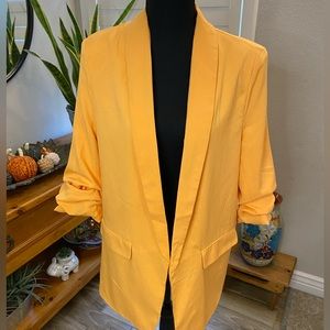 MILK & HONEY outwear women blazer open front no buttons no pockets, NWT